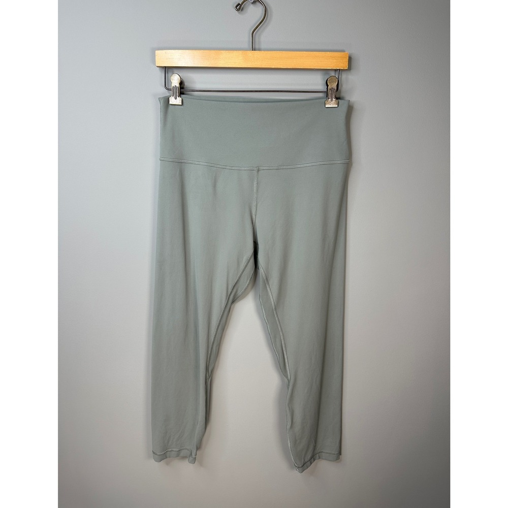Lululemon Align Crop Leggings Womens 10 Green High Rise Nulu 21" LW6BGJS